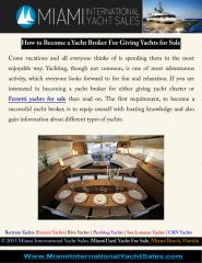 How to Become a Yacht Broker For Giving Yachts for Sale.pdf