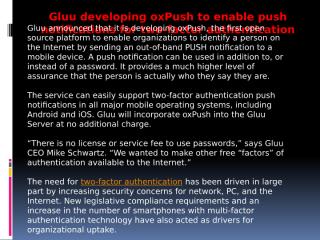 gluu developing oxpush to enable push notifications for two-factor authentication.pptx
